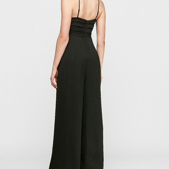 Pleated Twist Front Wide Leg Jumpsuit - Picture 2 of 3